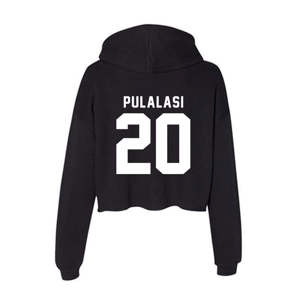 WSU - NCAA Football : Leo Pulalasi - Women's Crop Fleece Hoodie-1