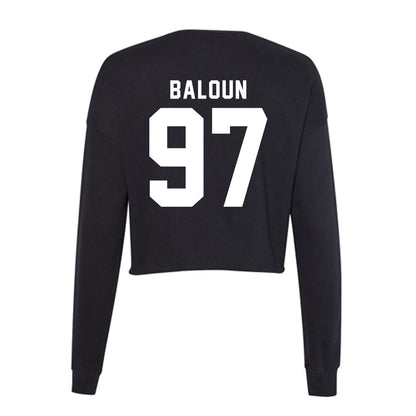 WSU - NCAA Football : Max Baloun - Women's Cropped Crew Fleece-1