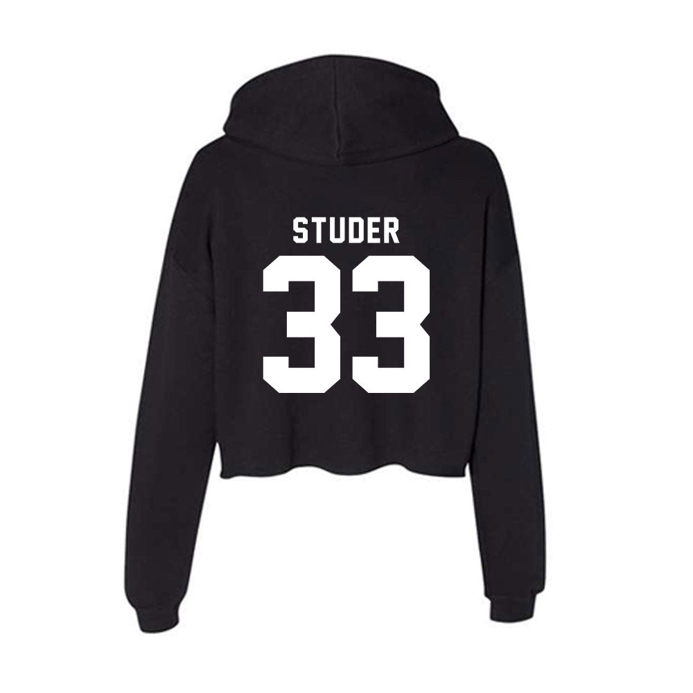 WSU - NCAA Women's Soccer : Jenna Studer - Women's Crop Fleece Hoodie-1