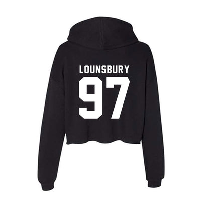 WSU - NCAA Football : Adlai Lounsbury - Women's Crop Fleece Hoodie-1