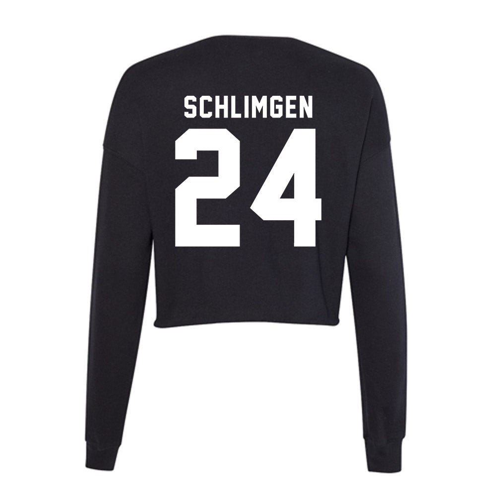 WSU - NCAA Football : Sullivan Schlimgen - Women's Cropped Crew Fleece-1