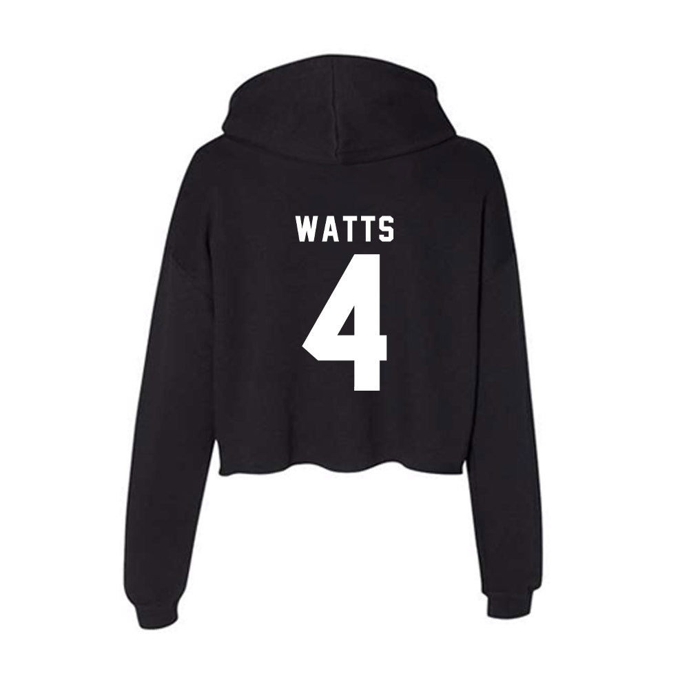 WSU - NCAA Men's Basketball : Lejuan Watts - Women's Crop Fleece Hoodie-1