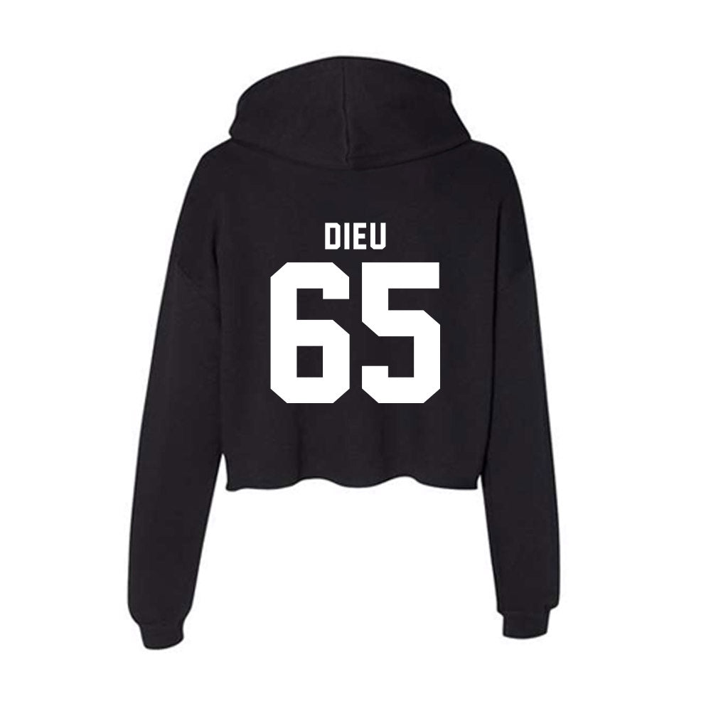 WSU - NCAA Football : Brock Dieu - Women's Crop Fleece Hoodie-1