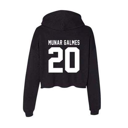 WSU - NCAA Women's Volleyball : Tinons Munar Galmes - Women's Crop Fleece Hoodie-1