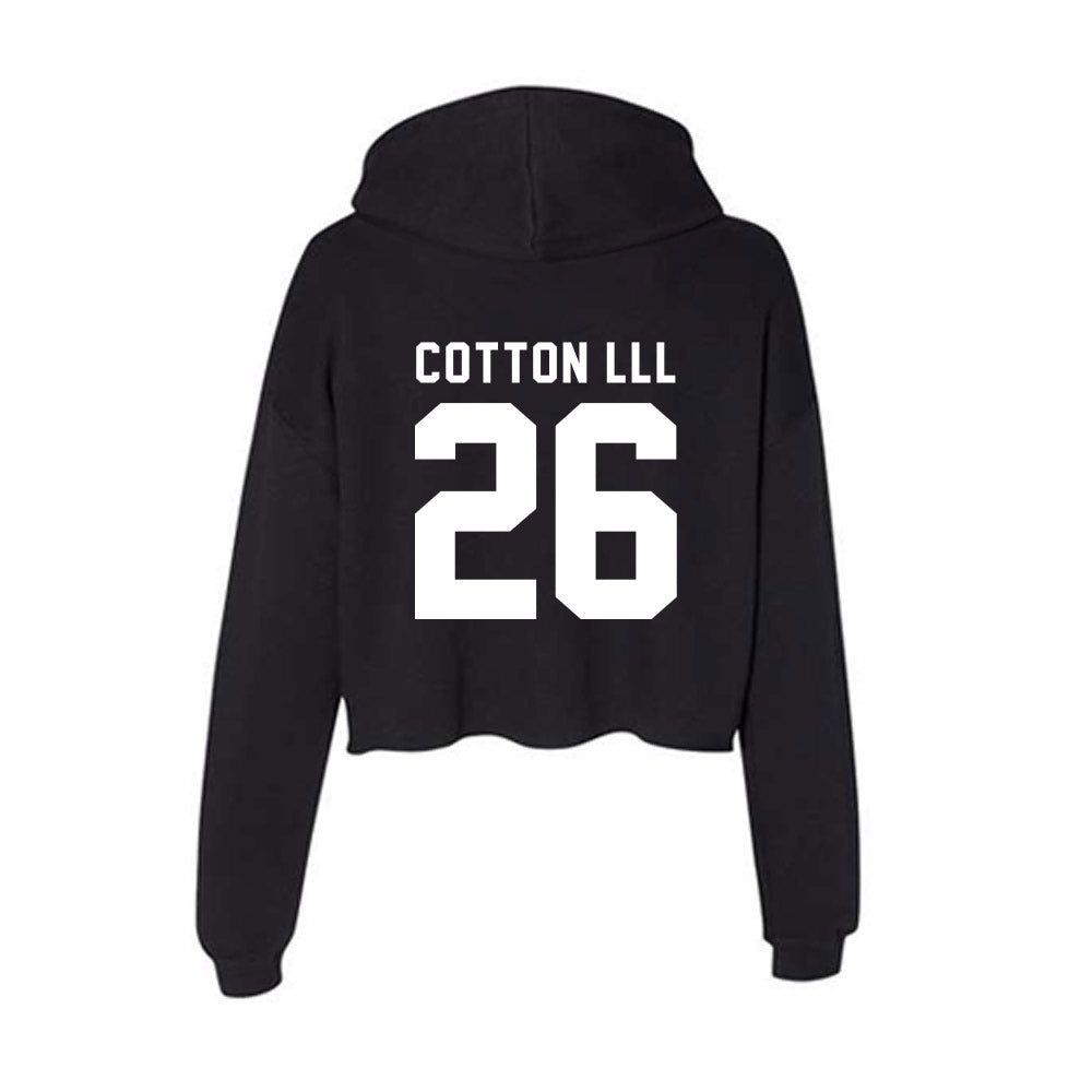 WSU - NCAA Football : Tyrone Cotton lll - Women's Crop Fleece Hoodie-1