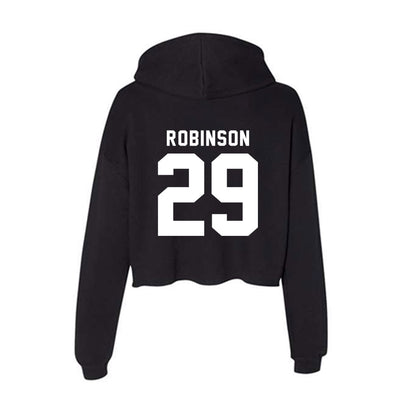 WSU - NCAA Baseball : Jacob Robinson - Women's Crop Fleece Hoodie-1