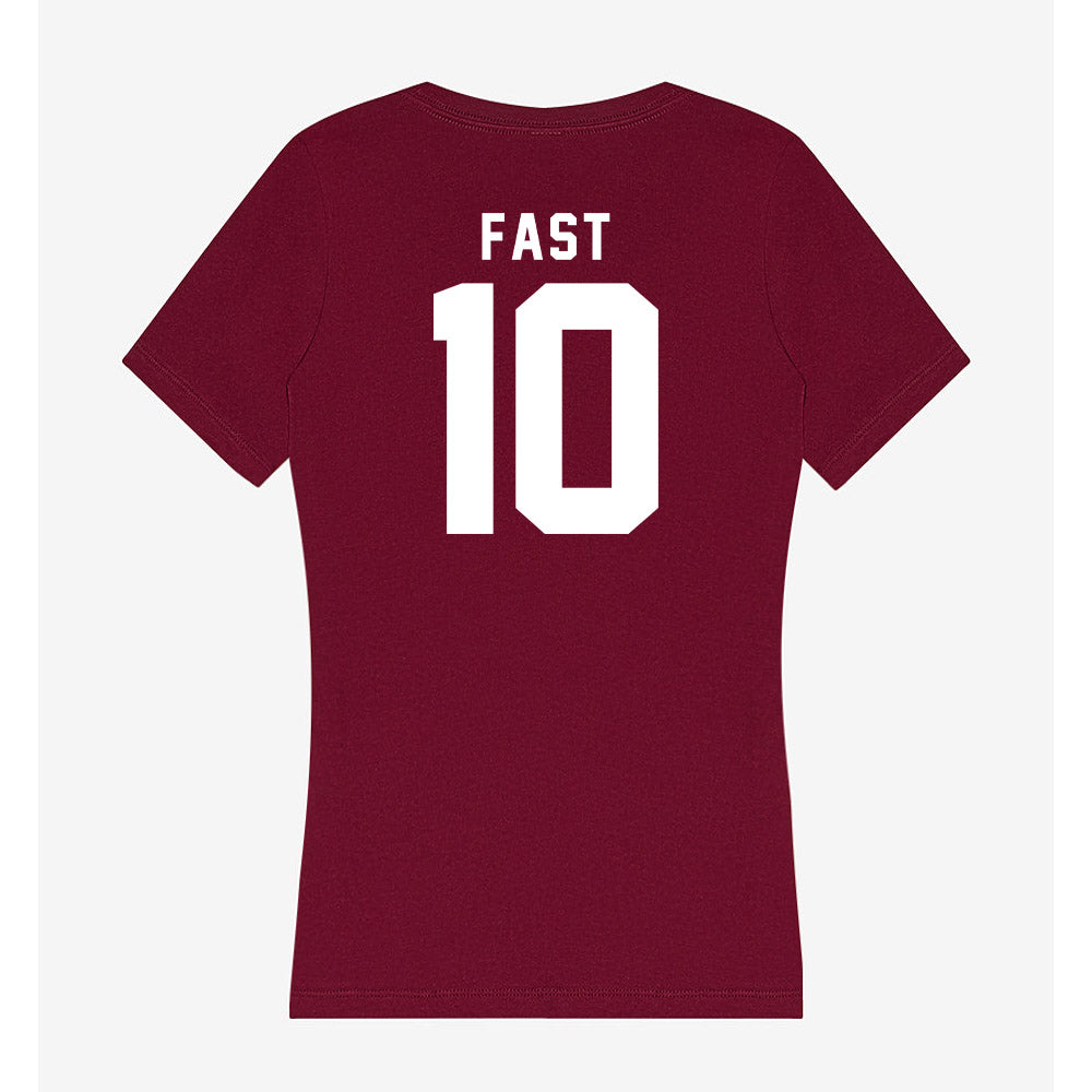 WSU - NCAA Baseball : Taber Fast - Women's V-Neck T-Shirt-1