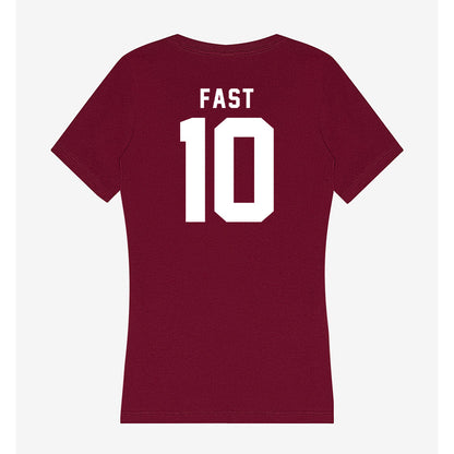 WSU - NCAA Baseball : Taber Fast - Women's V-Neck T-Shirt-1