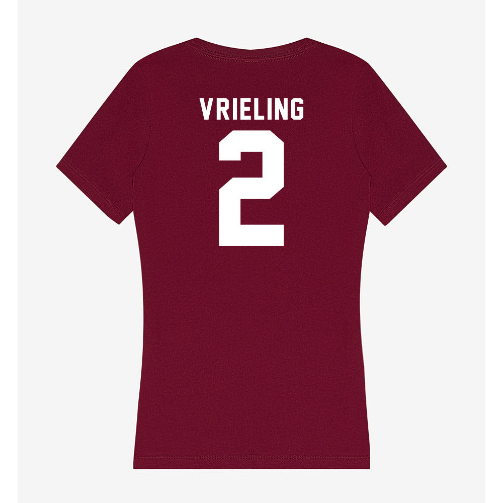 WSU - NCAA Women's Volleyball : Taryn Vrieling - Women's V-Neck T-Shirt-1