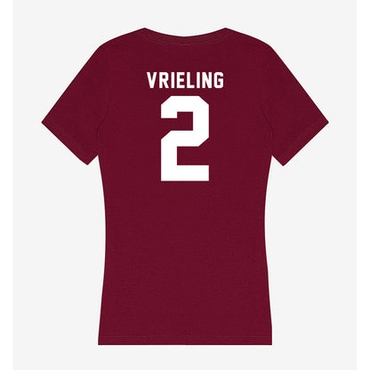 WSU - NCAA Women's Volleyball : Taryn Vrieling - Women's V-Neck T-Shirt-1