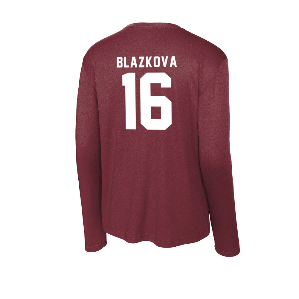 WSU - NCAA Women's Volleyball : Lucie Blazkova - Activewear Long Sleeve T-Shirt-1