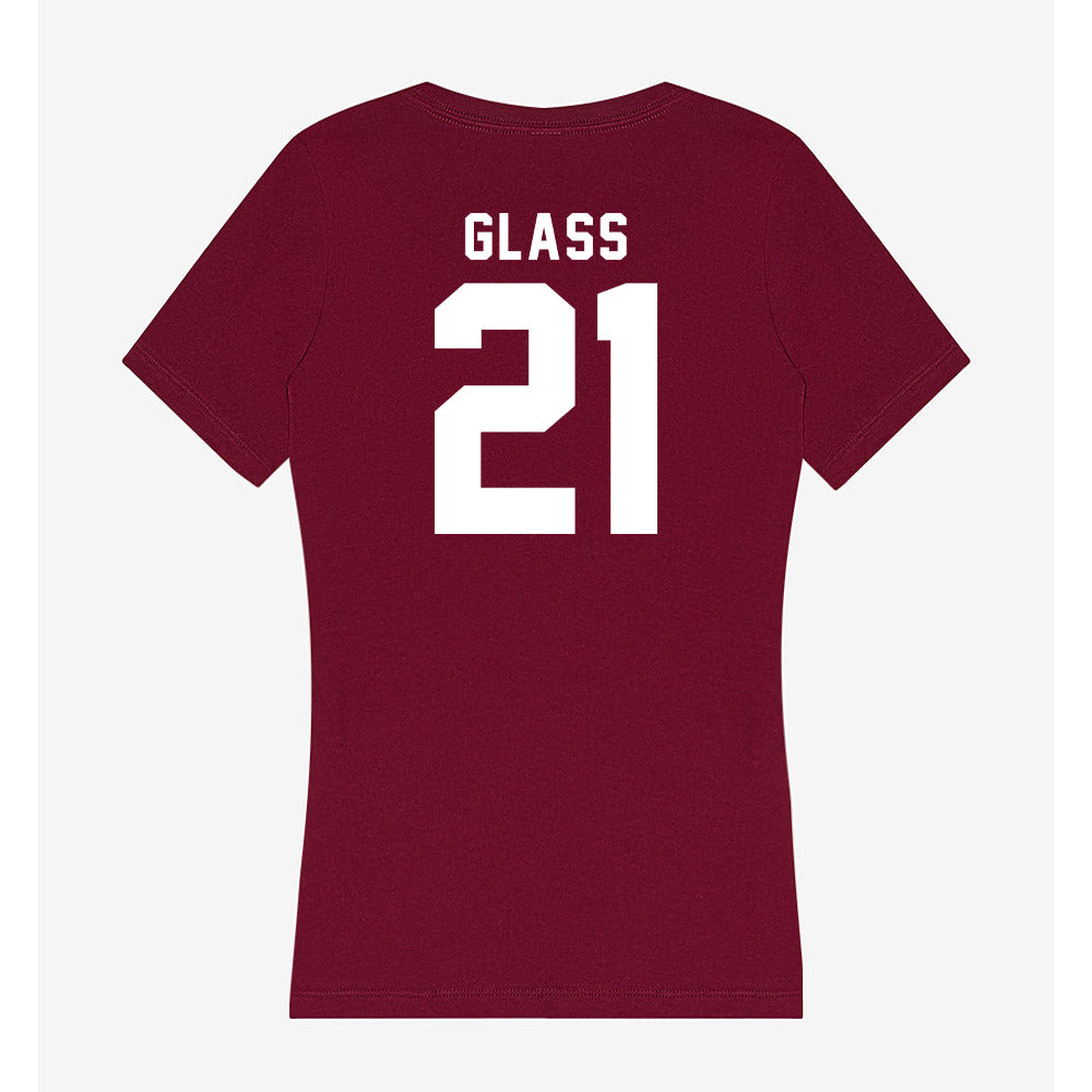 WSU - NCAA Men's Basketball : Ace Glass - Women's V-Neck T-Shirt-1
