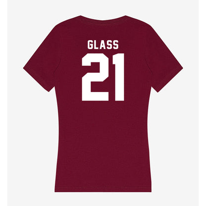 WSU - NCAA Men's Basketball : Ace Glass - Women's V-Neck T-Shirt-1