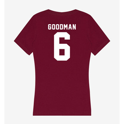 WSU - NCAA Football : Duhron Goodman - Women's V-Neck T-Shirt-1