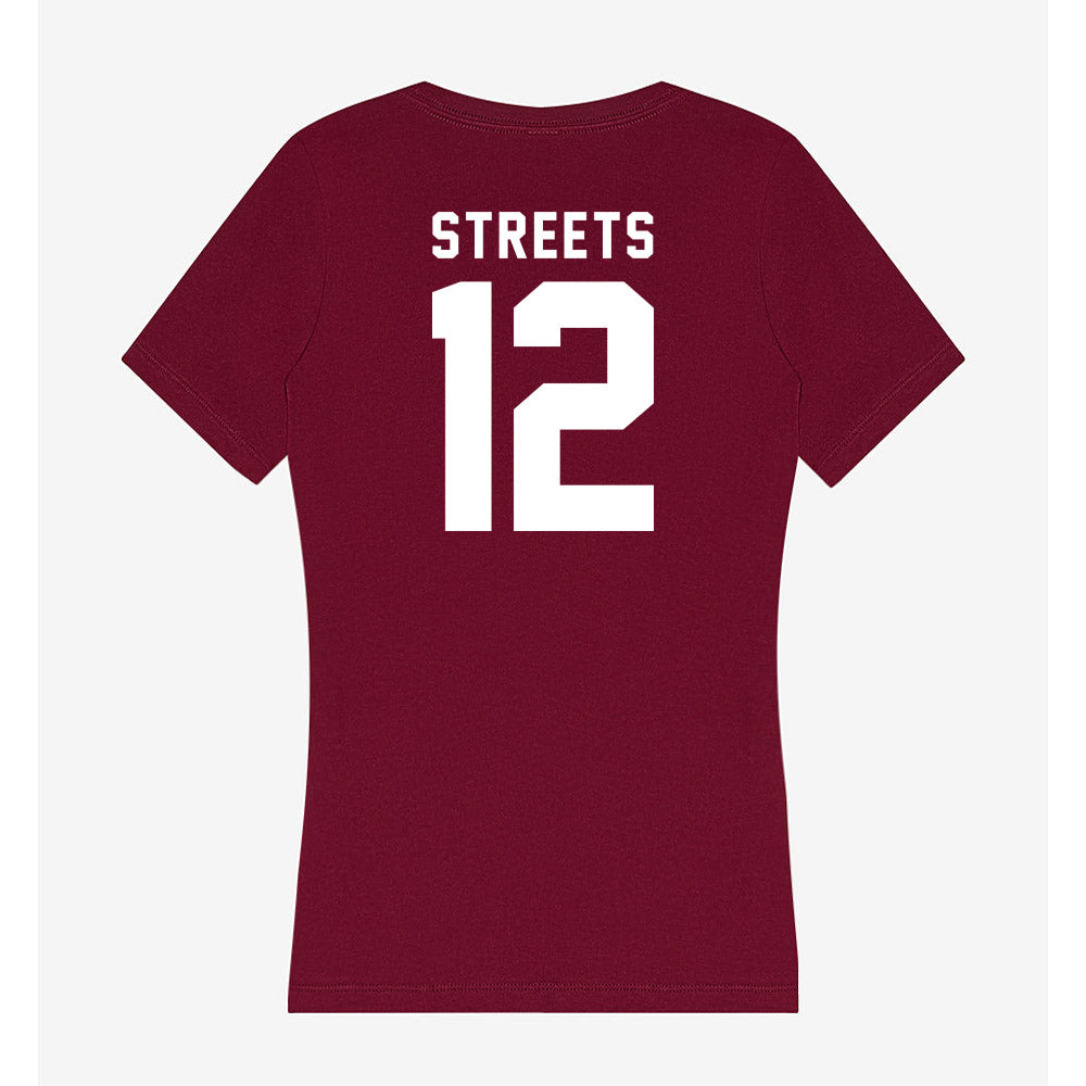 WSU - NCAA Women's Soccer : Emery Streets - Women's V-Neck T-Shirt-1