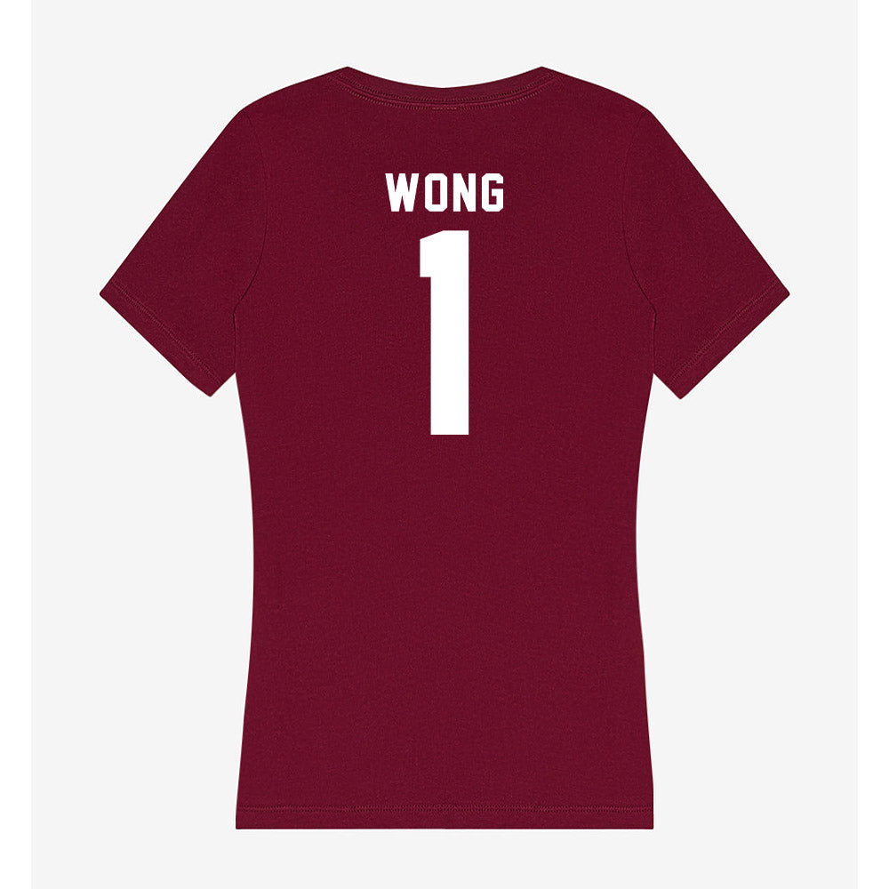 WSU - NCAA Women's Volleyball : Kylie Wong - Women's V-Neck T-Shirt-1