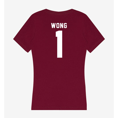 WSU - NCAA Women's Volleyball : Kylie Wong - Women's V-Neck T-Shirt-1