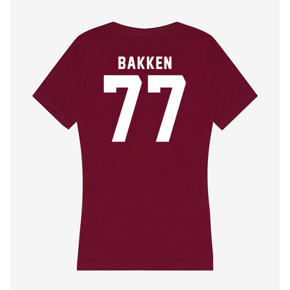 WSU - NCAA Football : Nick Bakken - Women's V-Neck T-Shirt-1