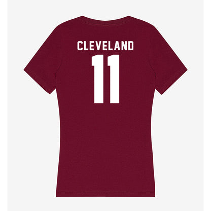 WSU - NCAA Women's Volleyball : Keniya Cleveland - Women's V-Neck T-Shirt-1