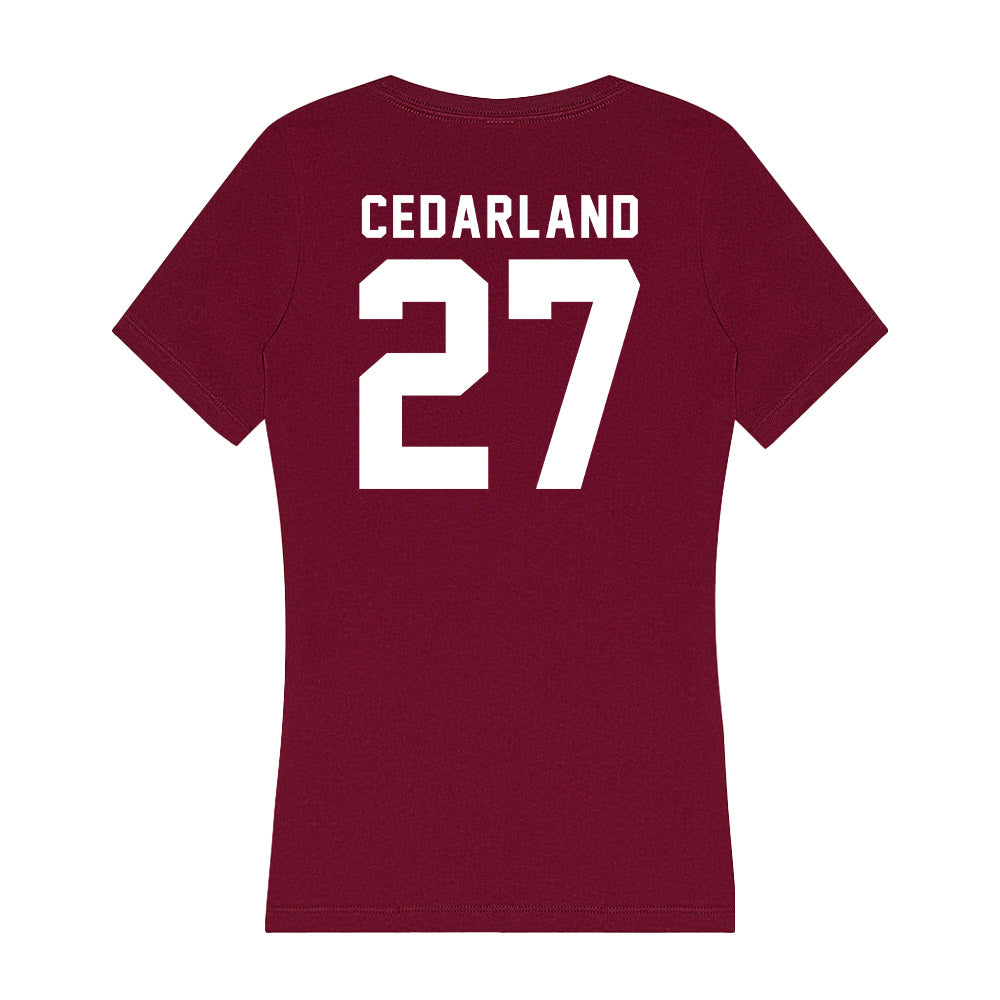 WSU - NCAA Football : Hudson Cedarland - Women's V-Neck T-Shirt-1