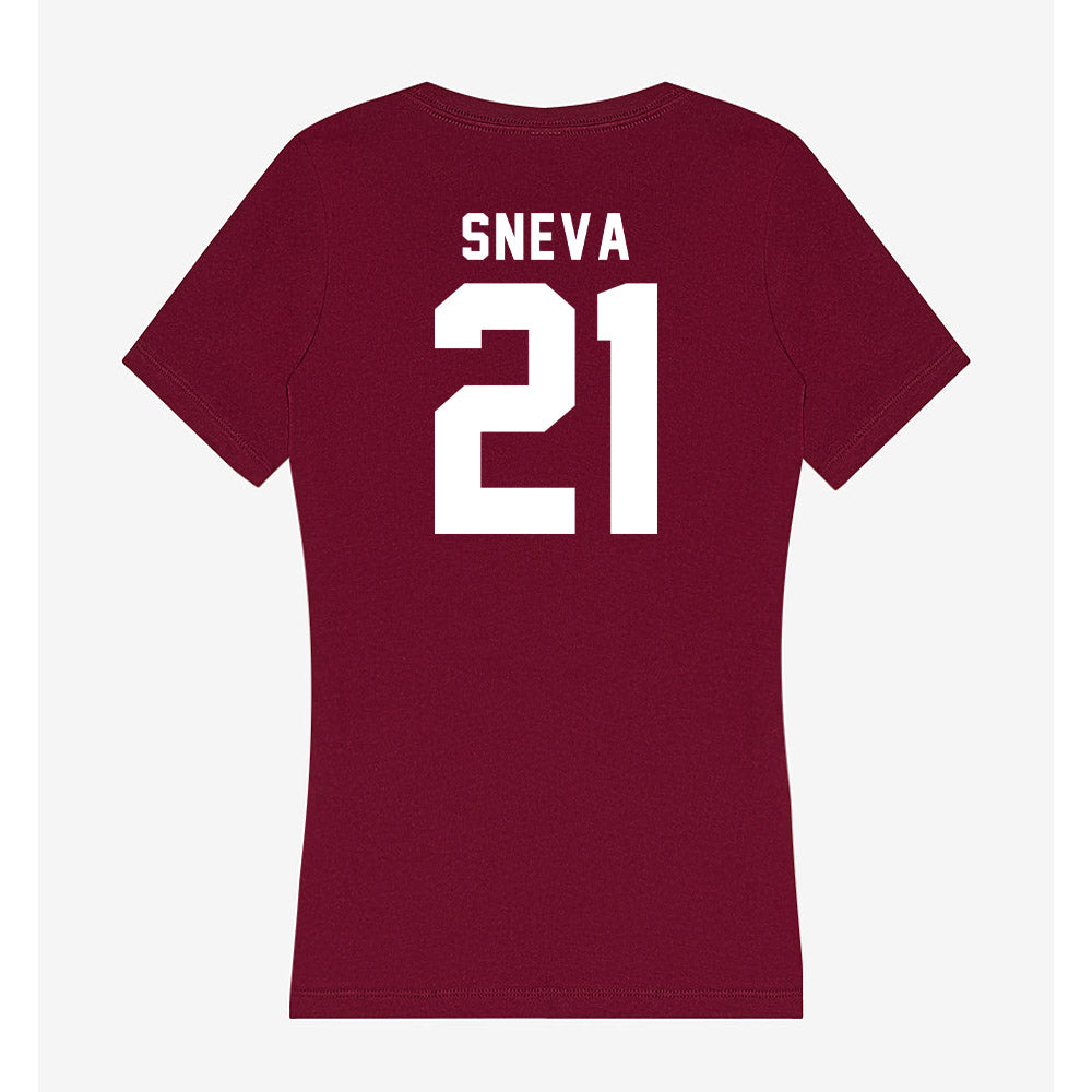 WSU - NCAA Women's Volleyball : ziah sneva - Women's V-Neck T-Shirt-1