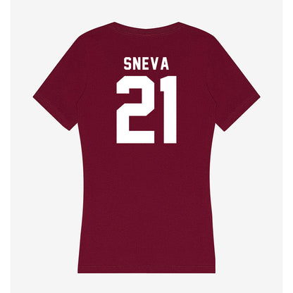 WSU - NCAA Women's Volleyball : ziah sneva - Women's V-Neck T-Shirt-1