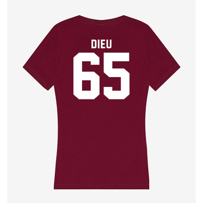WSU - NCAA Football : Brock Dieu - Women's V-Neck T-Shirt-1