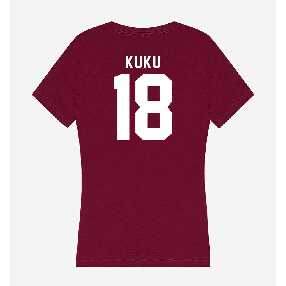WSU - NCAA Football : David Kuku - Women's V-Neck T-Shirt-1