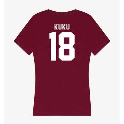 WSU - NCAA Football : David Kuku - Women's V-Neck T-Shirt-1