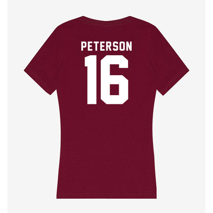 WSU - NCAA Cheerleading : Maya Peterson - Women's V-Neck T-Shirt-1