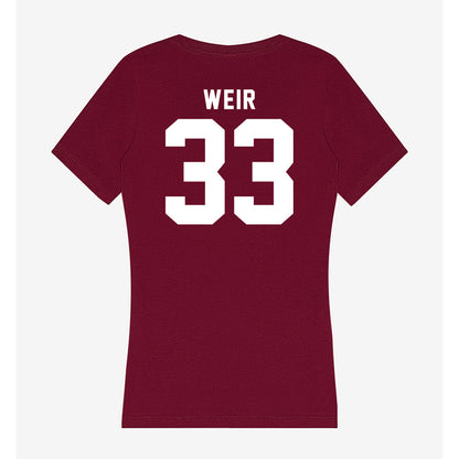 WSU - NCAA Football : Cameron Weir - Women's V-Neck T-Shirt-1