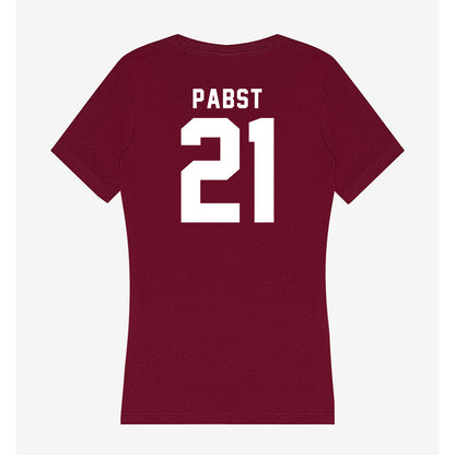 WSU - NCAA Football : Carter Pabst - Women's V-Neck T-Shirt-1
