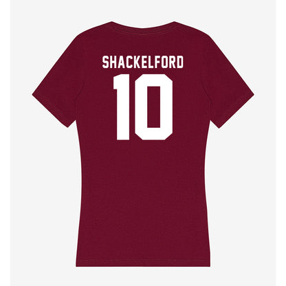 WSU - NCAA Women's Soccer : Audrey Shackelford - Women's V-Neck T-Shirt-1