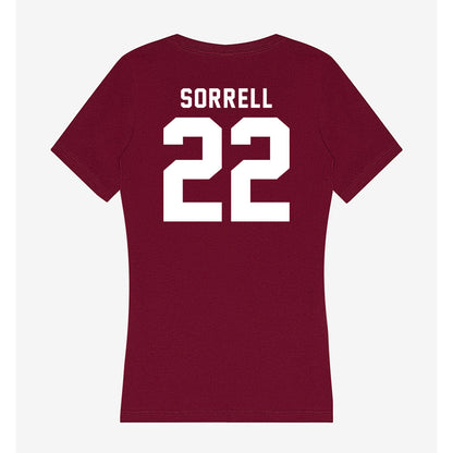 WSU - NCAA Football : Trillion Sorrell - Women's V-Neck T-Shirt-1