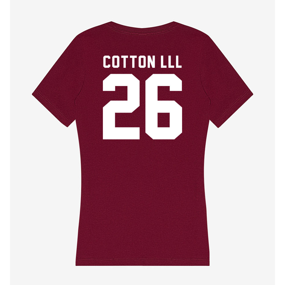 WSU - NCAA Football : Tyrone Cotton lll - Women's V-Neck T-Shirt-1