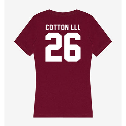 WSU - NCAA Football : Tyrone Cotton lll - Women's V-Neck T-Shirt-1