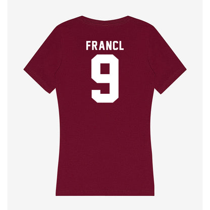 WSU - NCAA Football : Caleb Francl - Women's V-Neck T-Shirt-1