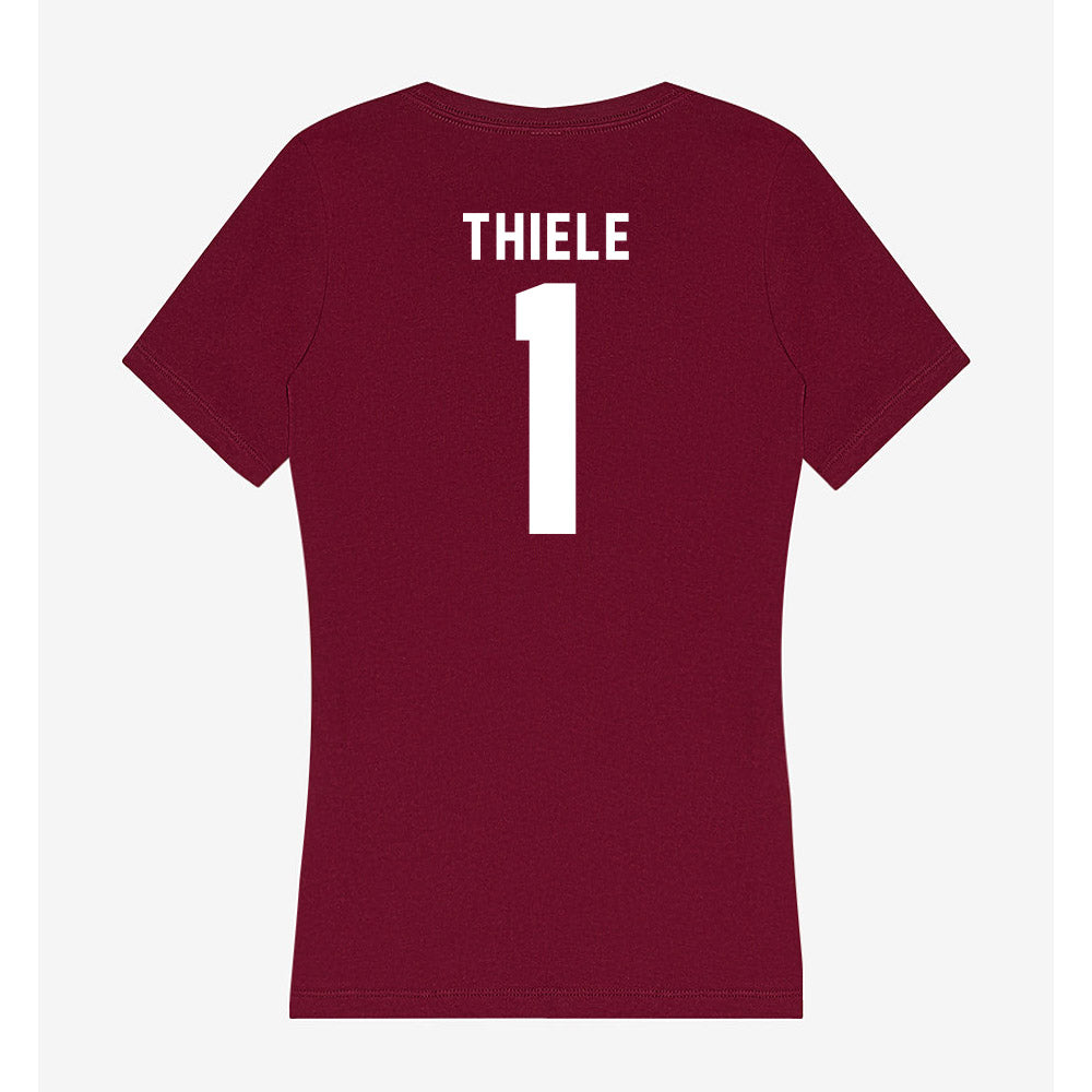 WSU - NCAA Baseball : Luke Thiele - Women's V-Neck T-Shirt-1