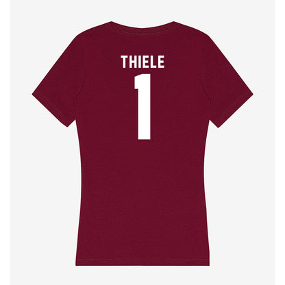 WSU - NCAA Baseball : Luke Thiele - Women's V-Neck T-Shirt-1