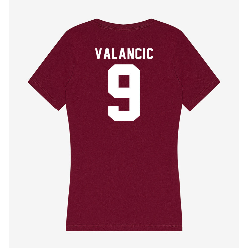 WSU - NCAA Women's Basketball : Tanja Valancic - Women's V-Neck T-Shirt-1