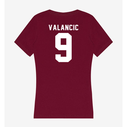 WSU - NCAA Women's Basketball : Tanja Valancic - Women's V-Neck T-Shirt-1
