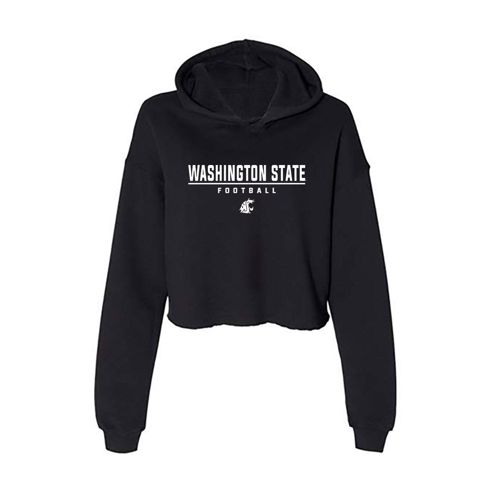 WSU - NCAA Football : Hyrum Moors - Women's Crop Fleece Hoodie-0