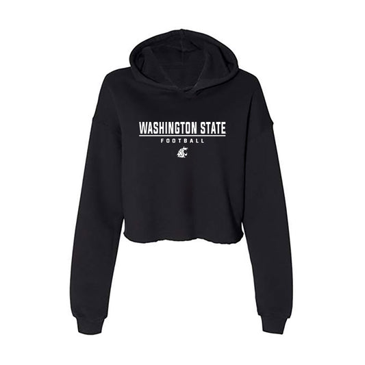 WSU - NCAA Football : Hyrum Moors - Women's Crop Fleece Hoodie-0