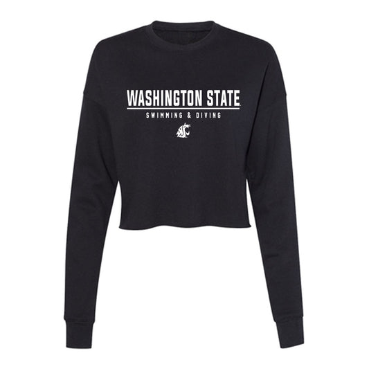 WSU - NCAA Women's Swimming & Diving : Angela Di Palo - Women's Cropped Crew Fleece-0