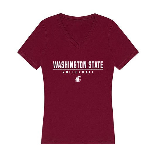 WSU - NCAA Women's Volleyball : Keniya Cleveland - Women's V-Neck T-Shirt-0