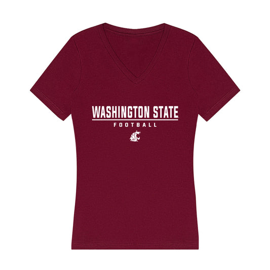 WSU - NCAA Football : Esa Pole - Women's V-Neck T-Shirt-0