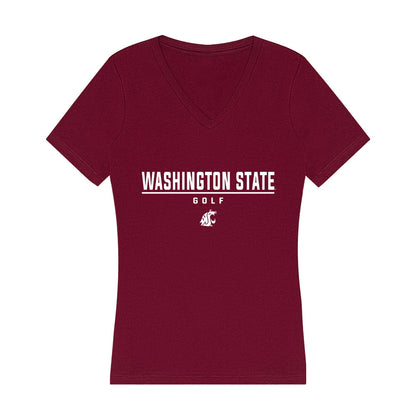 WSU - NCAA Men's Golf : Garrett Harrison - Women's V-Neck T-Shirt-0