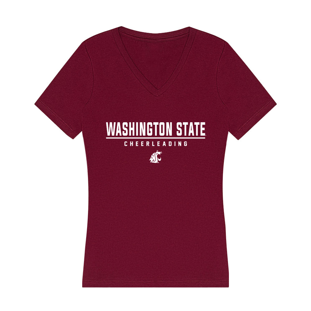 WSU - NCAA Cheerleading : Maya Peterson - Women's V-Neck T-Shirt-0