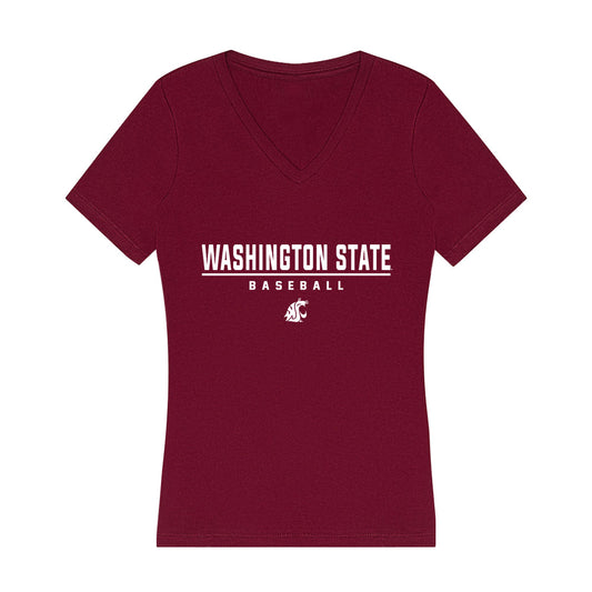 WSU - NCAA Baseball : Kaden Wickersham - Women's V-Neck T-Shirt-0