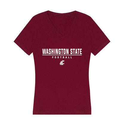 WSU - NCAA Football : Erimus Wright - Women's V-Neck T-Shirt-0